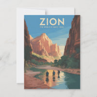 Zion National Park Vintage Travel Poster