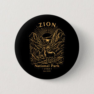 Zion National Park Wilderness Hiking Camping 2 Inch Round Button