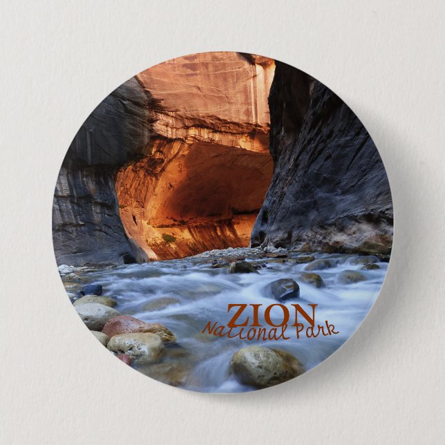 Zion National Park, Zion Narrows Button Pin (Front)