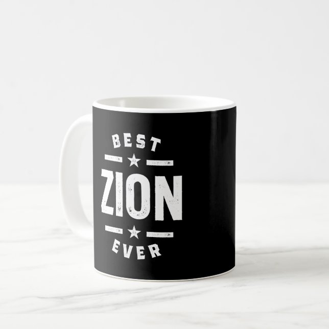 Zion Personalized Name Birthday Gift Coffee Mug (Front Left)