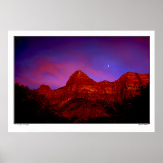 Zion Ridge at Twilight - Zion National Park, Utah Poster