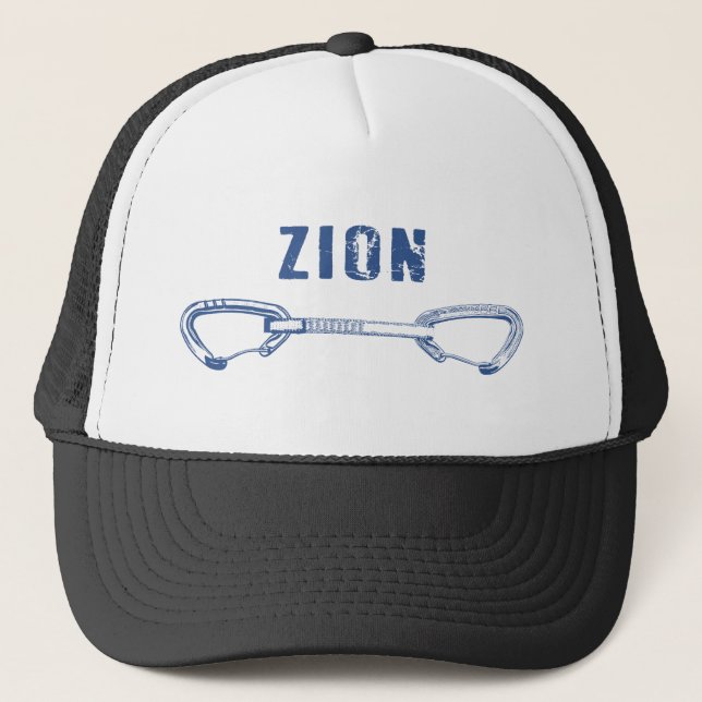 Zion Rock Climbing Quickdraw Trucker Hat (Front)