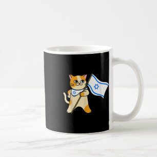 Zionist Cat Israeli Flag Pro-israel Jewish Coffee Mug