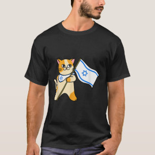 Zionist Cat Israeli Flag Pro-israel Jewish T-Shirt