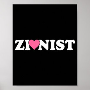 Zionist Funny Valentine Day Retro Love Meme Family Poster
