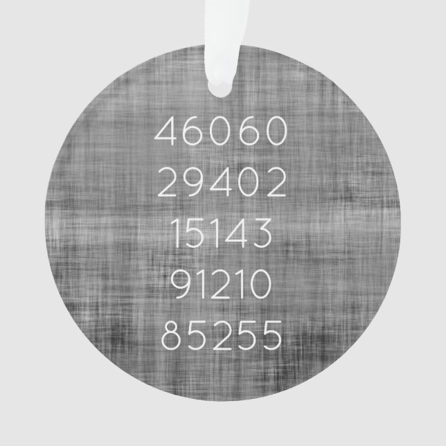 Zip Code Moving History New Home NAME Black Ornament (Front)