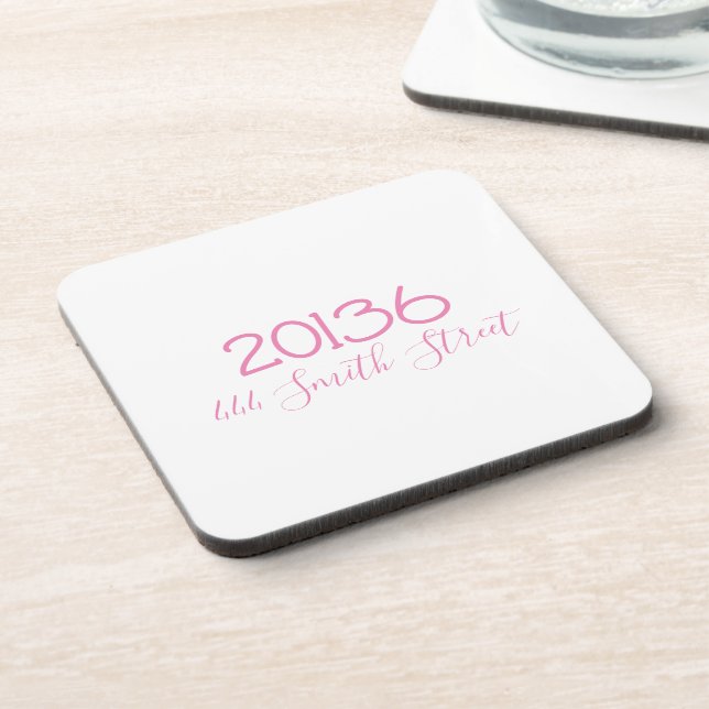 Zip Code Street Address Personalized Coaster (Left Side)