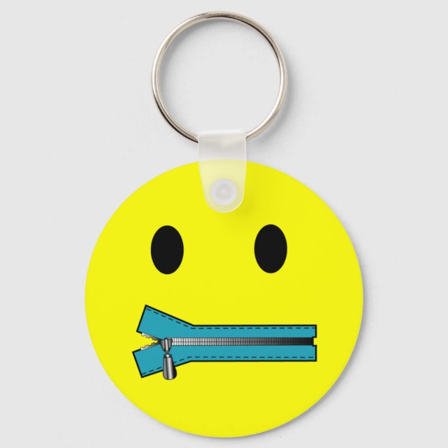 'zip it FACE KEYCHAIN (Front)