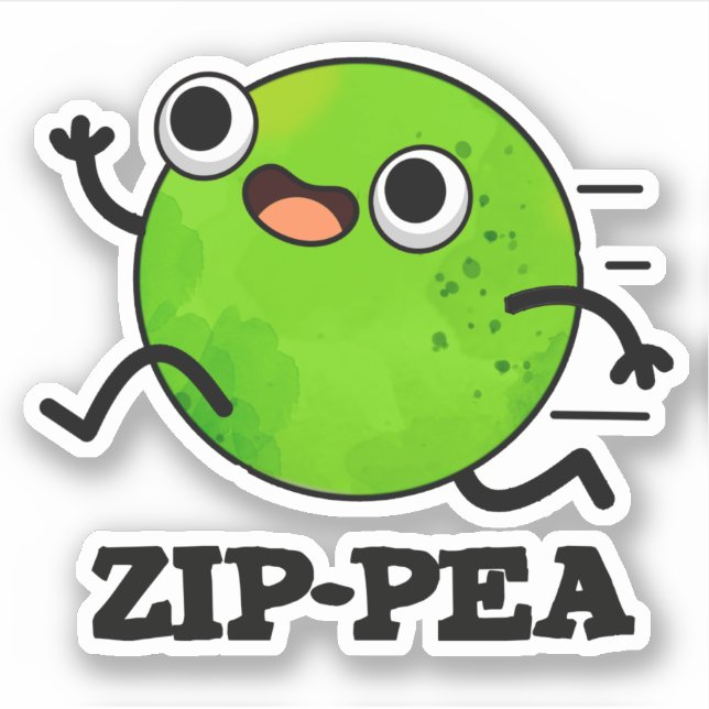 Zip-pea Funny Zippy Pea Pun  (Front)