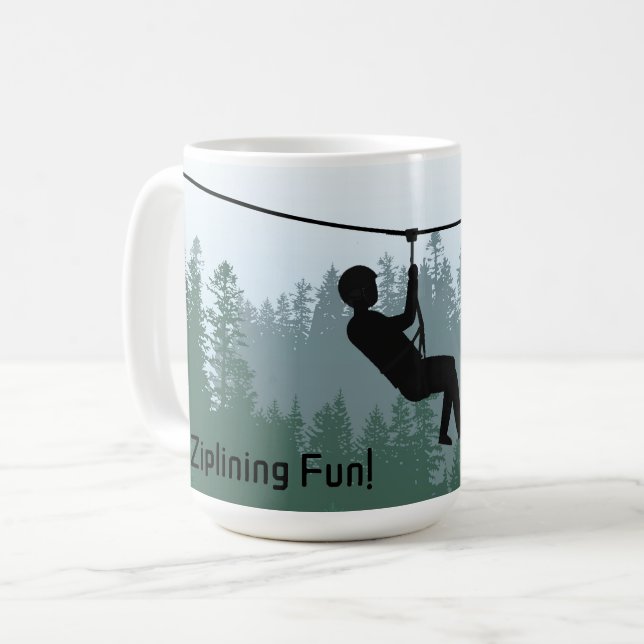 Zipline Design Coffee Mug (Front Left)