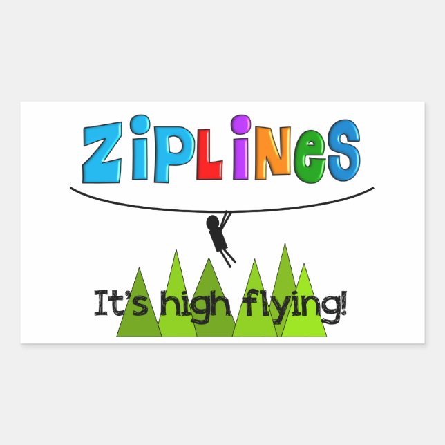 ZipLine Lovers Gifts Sticker (Front)