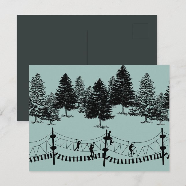 Zipline Rope Course Outdoor Park Adventure Postcard (Front/Back)