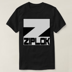 Ziplok - White Logo - Black T-Shirt