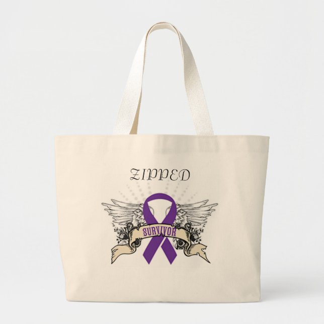 Zipped Large Tote Bag (Front)