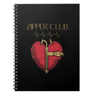 ZIPPER CLUB, heart transplant, open heart surgery Notebook