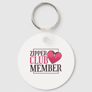 Zipper Club Member Chd Awareness Heart Disease Hea Keychain