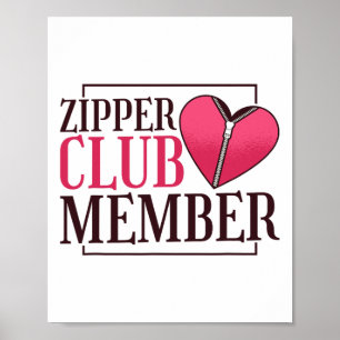 Zipper Club Member Chd Awareness Heart Disease Hea Poster