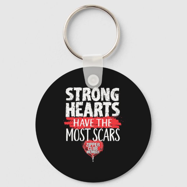Zipper Club Member Open Heart Surgery Survivor  Keychain (Front)