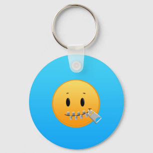 Zipper Emoji Keychain
