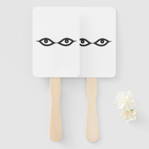 Zipper Eyes Hand Fan