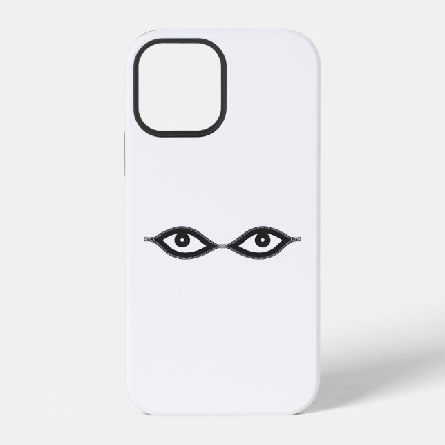 Zipper Eyes iPhone Case (Back)