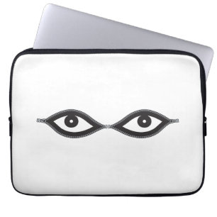 Zipper Eyes Laptop Sleeve