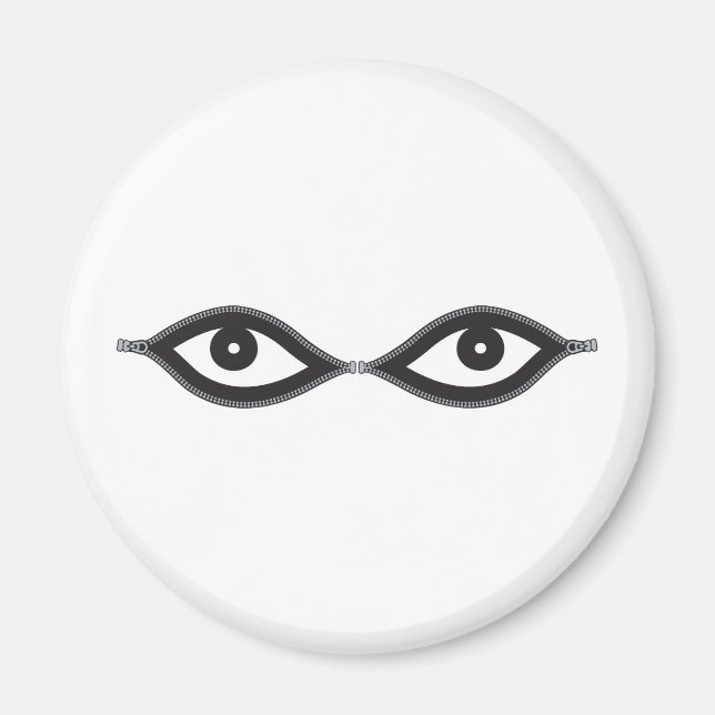 Zipper Eyes Magnet (Front)