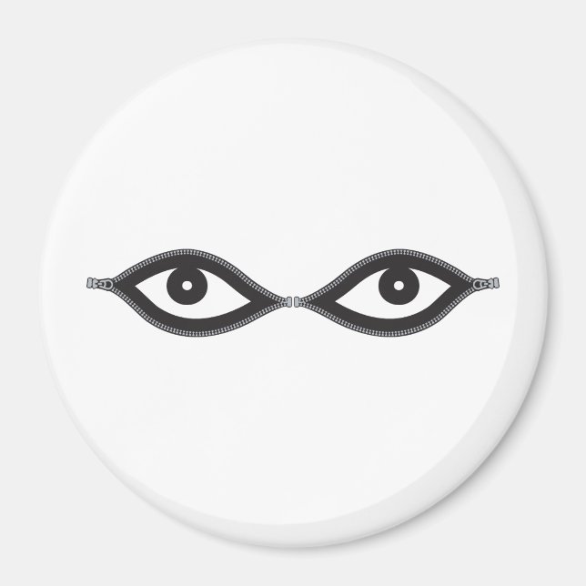Zipper Eyes Magnet (Front)