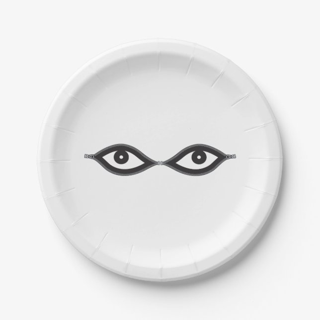 Zipper Eyes Paper Plate (Front)
