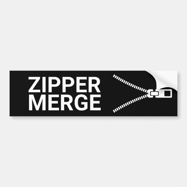 Zipper Merge Bumper Sticker (Front)