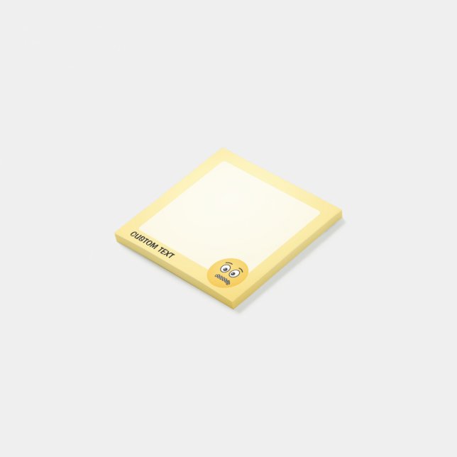 Zipper-Mouth Face Post-it Notes (Angled)