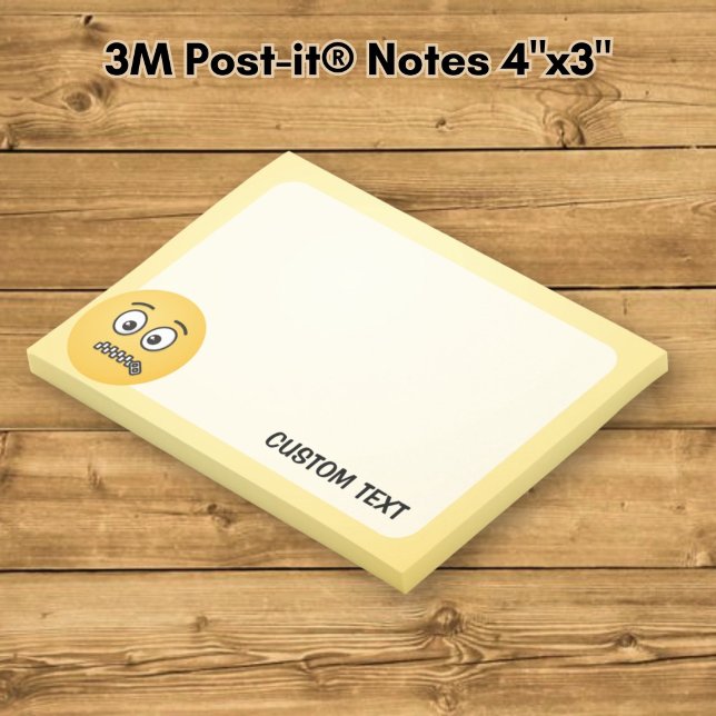 Zipper-Mouth Face Post-it Notes (Creator Uploaded)