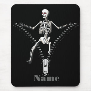 Zipper Skeleton  Mouse Pad