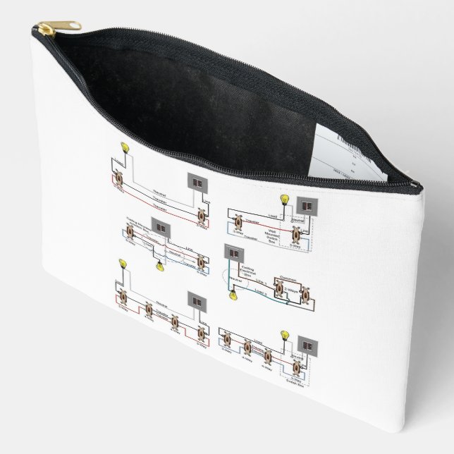Zippered Accessory Pouch With Wiring Diagrams (Open)