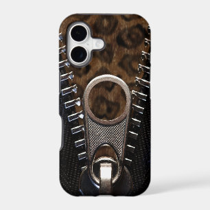 Zippered Leopard Print Fur