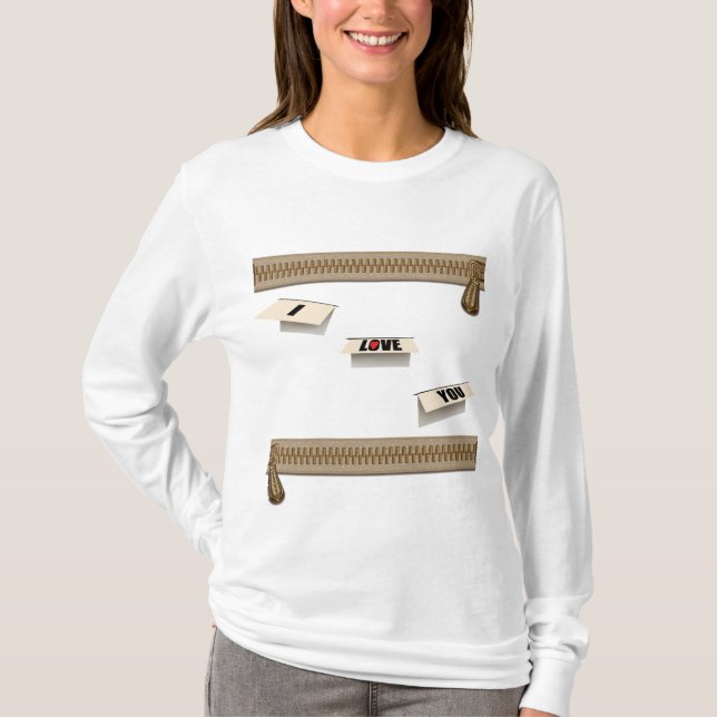 Zippered Love Confession T-Shirt (Front)