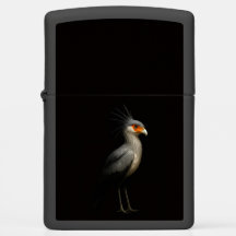 Zippo lighter with Exotic Secretarybird
