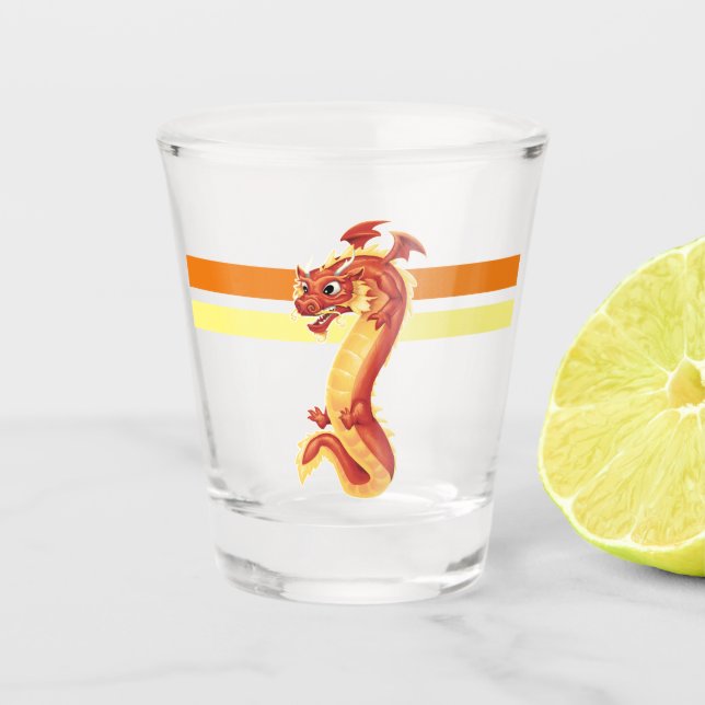 Zippy Dragon Shot Glass (Front)