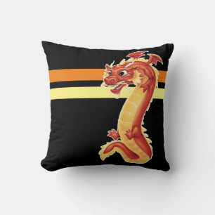 Zippy Dragon Throw Pillow