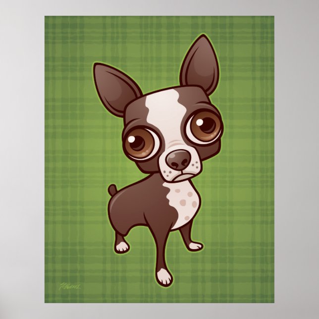 Zippy the Boston Terrier Poster (Front)