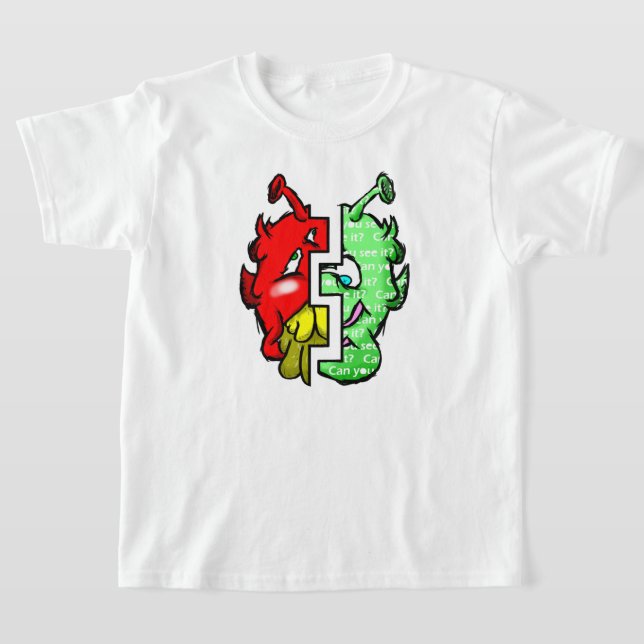 Zippy Trippy Alien Dazs 2-Face Gre/Re k T-Shirt (Laydown)