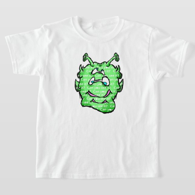 Zippy Trippy Alien Dazs Green k T-Shirt (Laydown)