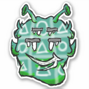 Zippy Trippy Alien Dazs XOXO Sticker