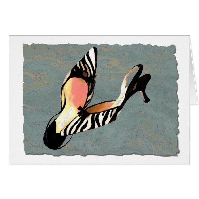 Zippy Zebra Slings Card (Front Horizontal)