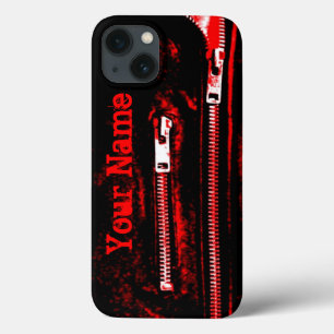 Zips Red print Name iPhone case