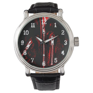 Zips Red print watch
