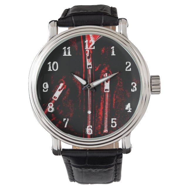 Zips Red print watch (Front)