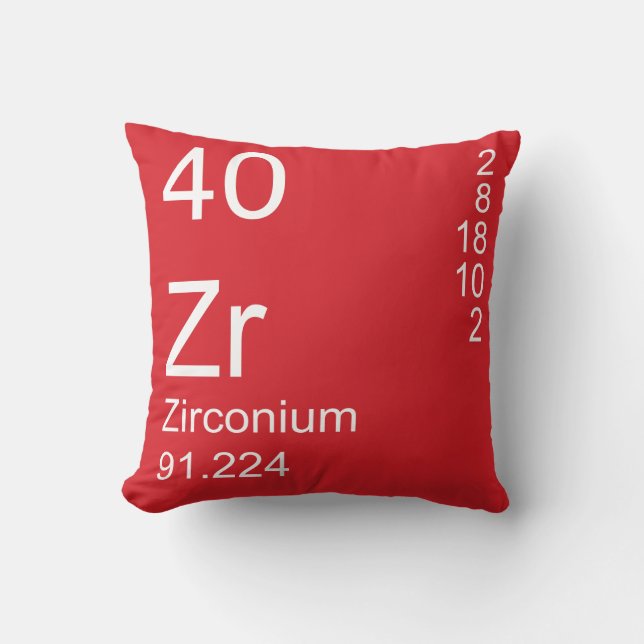 Zirconium Throw Pillow (Front)