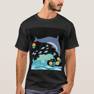 Zishiwood Brand Magic Graphic Dolphin, big fish sm T-Shirt