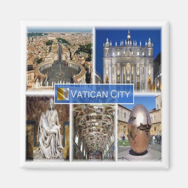 zIT000 ROME Vatican City. Saint Peter's Square,  Magnet (Front)